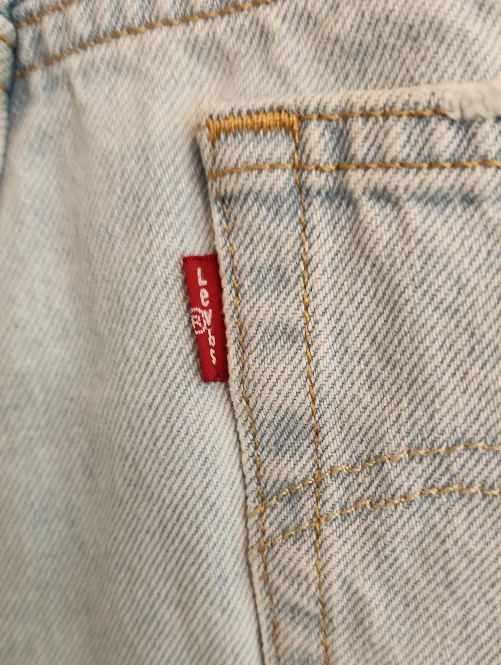 Levi's 501 Light Blue Denim Cutoff Shorts - Picture 5 of 17